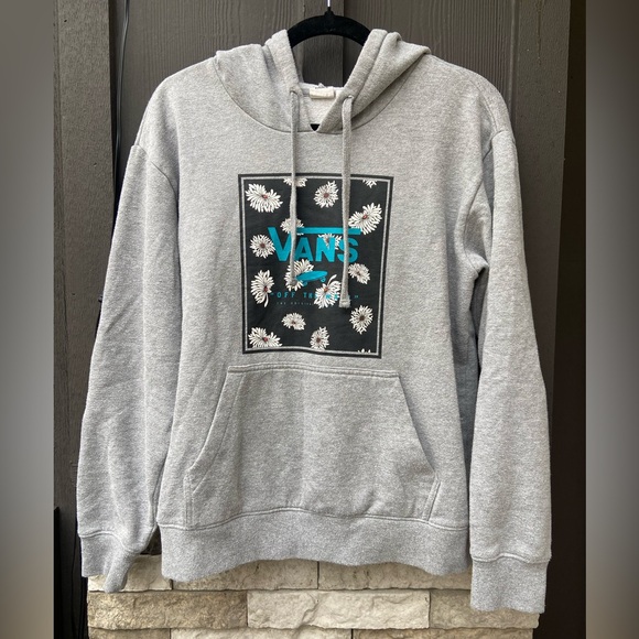 Vans Tops - Vans Light Gray Fleece Hoodie